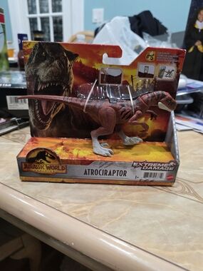 Jurassic World Atrociraptor Figure - Red & Gray Dino Toy